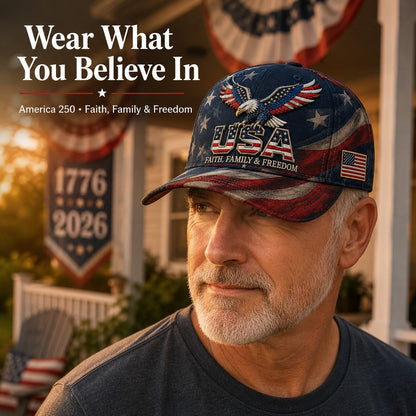 Last Day 70% OFF - USA Faith, Family & Freedom Cap