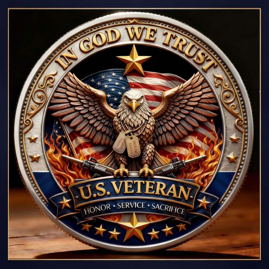 🔥Last Day 60% OFF 🔥 Honor America’s Heroes – 250 Years of Freedom Veteran Tribute Coin