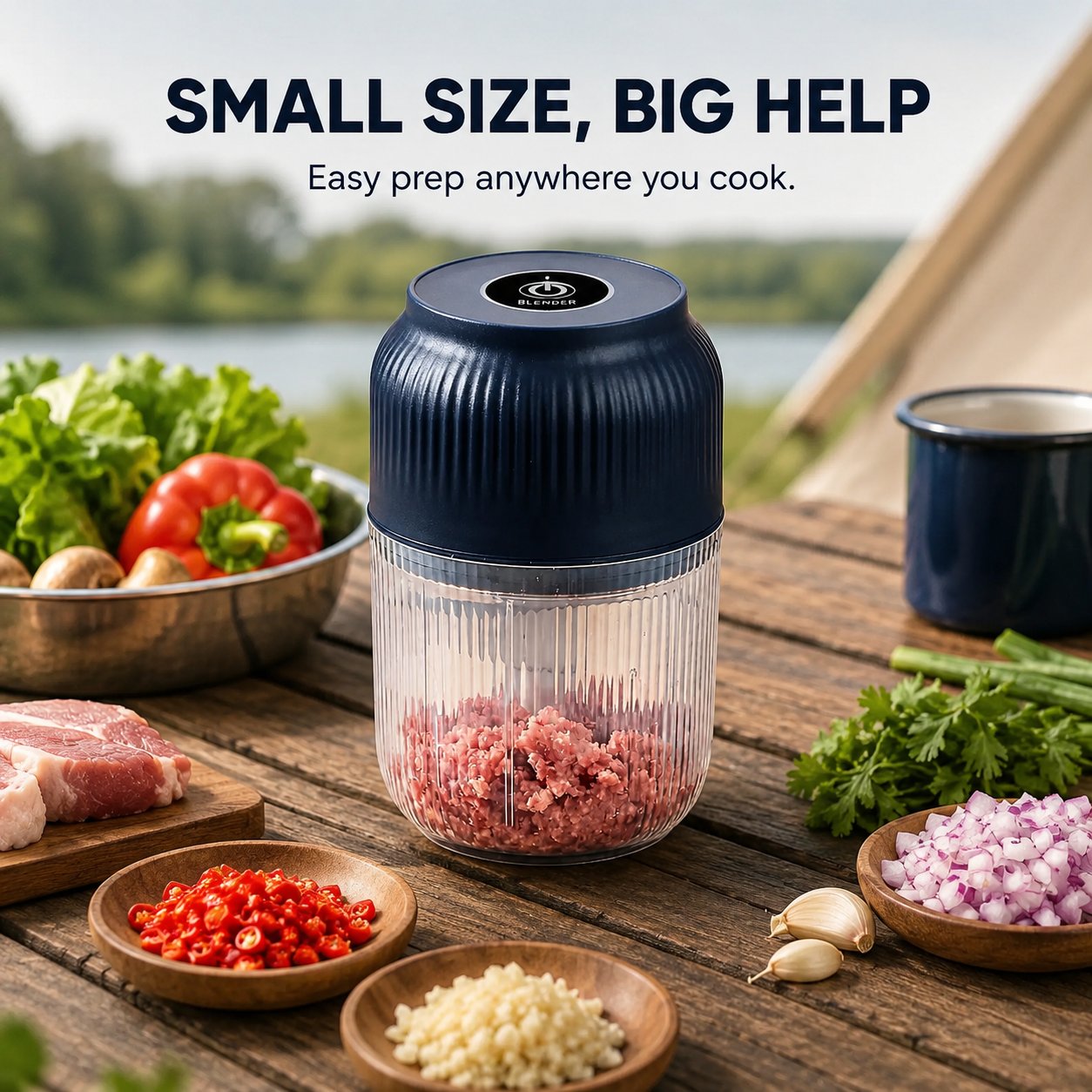 📢📢49% OFF !!!🥗⚡️Mini Electric Food Chopper -Fast 4-Blade Kitchen Grinder
