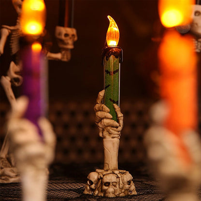 Gothic Ghost Hand LED Candle, Elegant Dark Academia Table Home Ornament