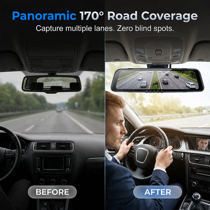 Dual Lens Rearview Mirror Dash Cam