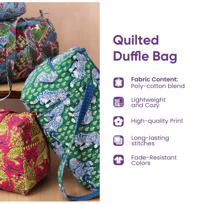 Hippie Van Quilted Duffle Bag