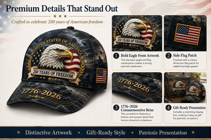 ✨250 Years of Freedom Eagle Cap❤️A proud tribute to America’s strength, sacrifice, and enduring spirit