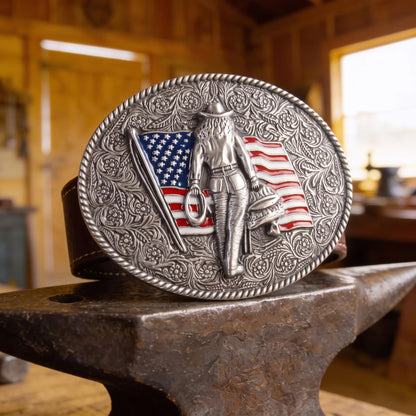 Western Cowboy Belt Buckle – A Symbol of Faith, Strength & Heritage