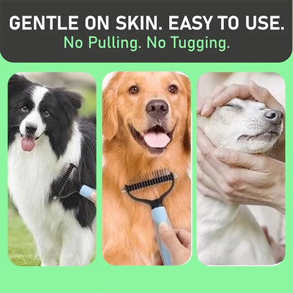 Dual-Sided Pet Grooming Comb for Dogs & Cats