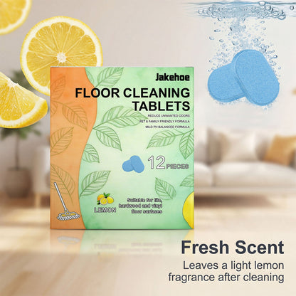 🌿🍋12pcs Floor Cleaning Solution Tablet Deep Cleans for Multiple Hard Floors