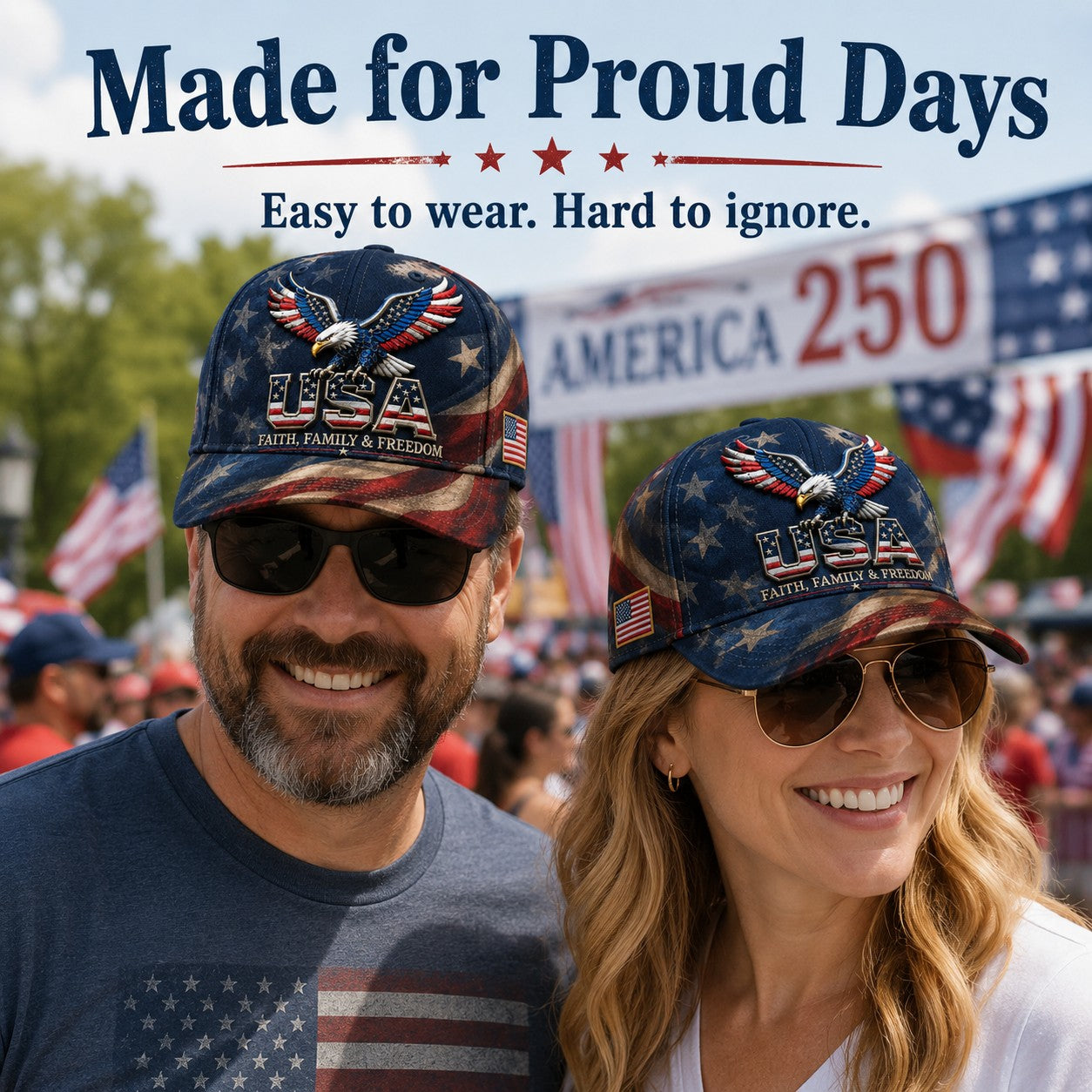 Last Day 70% OFF - USA Faith, Family & Freedom Cap