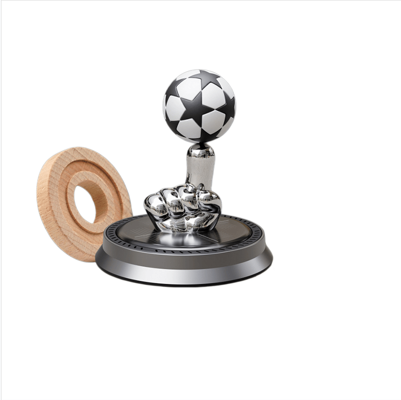 ⚽🚗Solar Rotating Football Car Air Freshener & Aromatherapy Diffuser – Reusable Ornament for Car, Office & Home