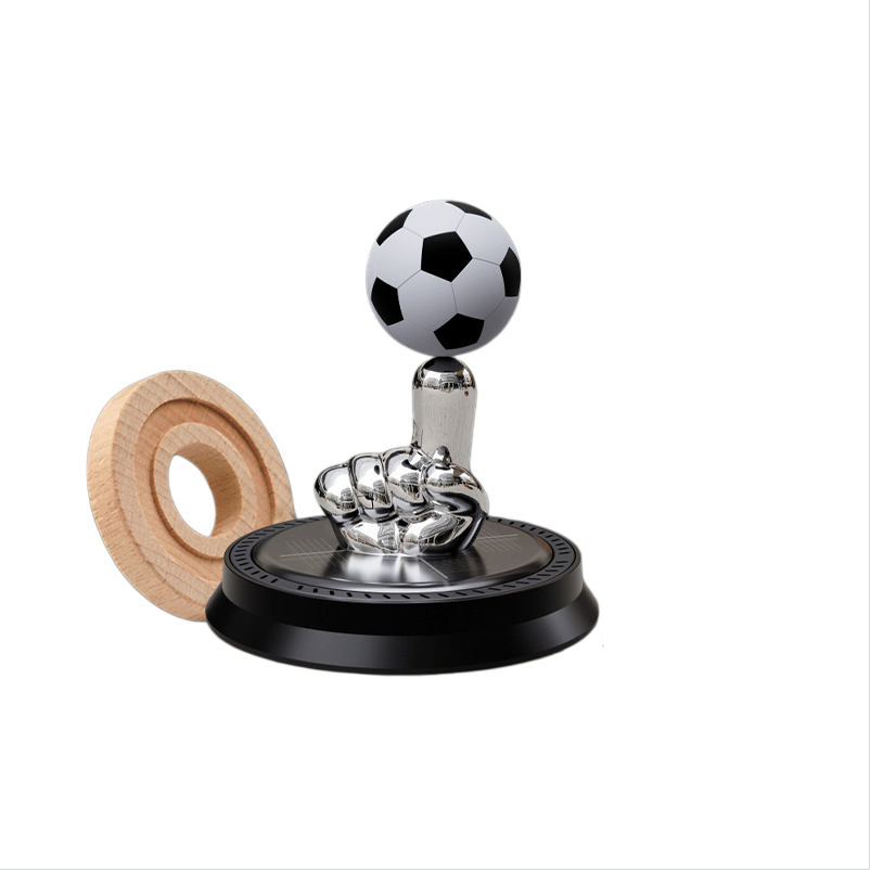 ⚽🚗Solar Rotating Football Car Air Freshener & Aromatherapy Diffuser – Reusable Ornament for Car, Office & Home