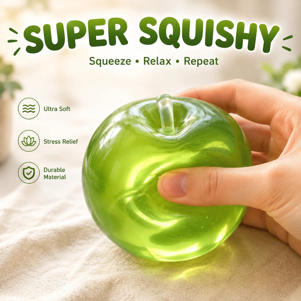 🍎 Viral Apple Squishy Set – Soft, Cute & Addictively Satisfying ✨