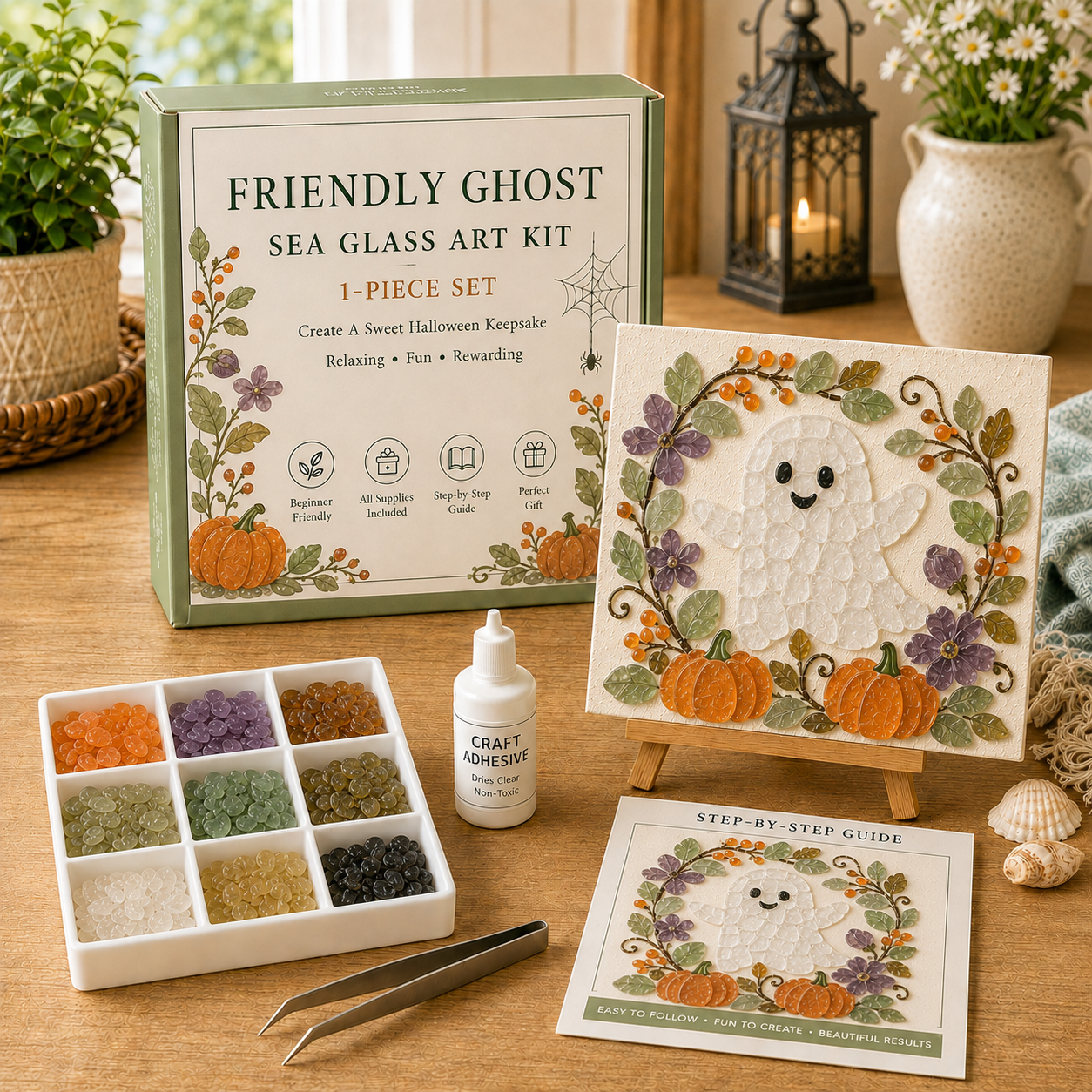 🎃 Halloween Sea Glass Art Kit