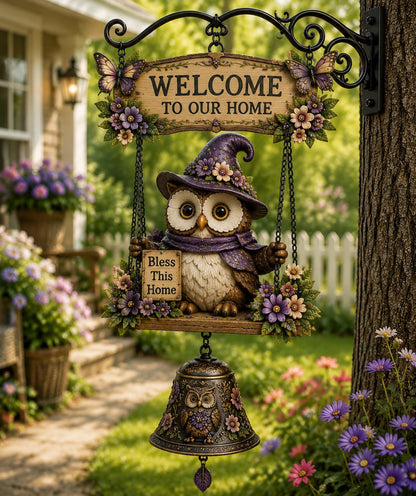Patriotic Gnome Welcome Bell｜Americana Porch & Garden Hanging Decor