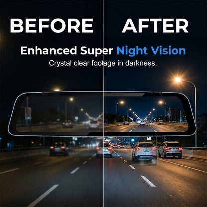 Dual Lens Rearview Mirror Dash Cam