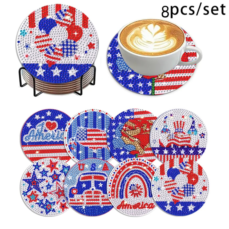 ✍️🎨Art Diamond Painting Coasters Kits for Adults