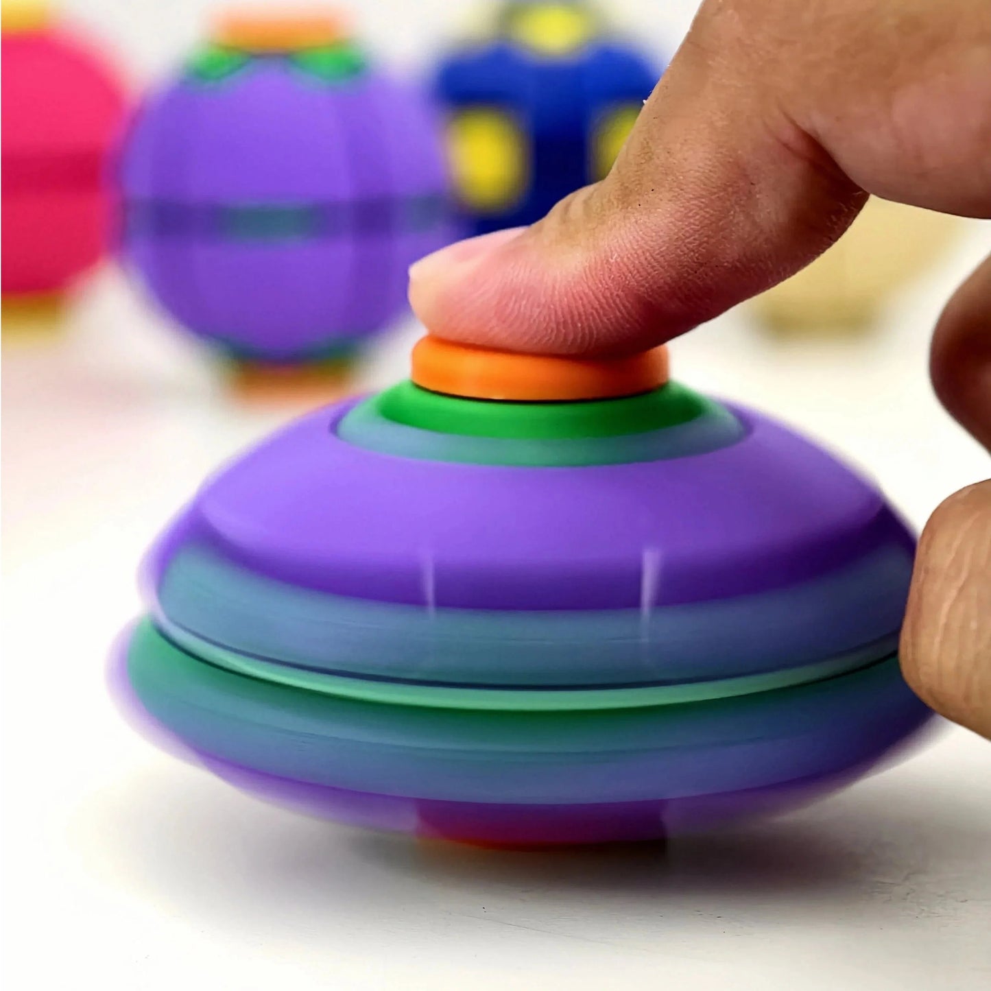 Press-to-Spin Stress Relief Fidget Ball