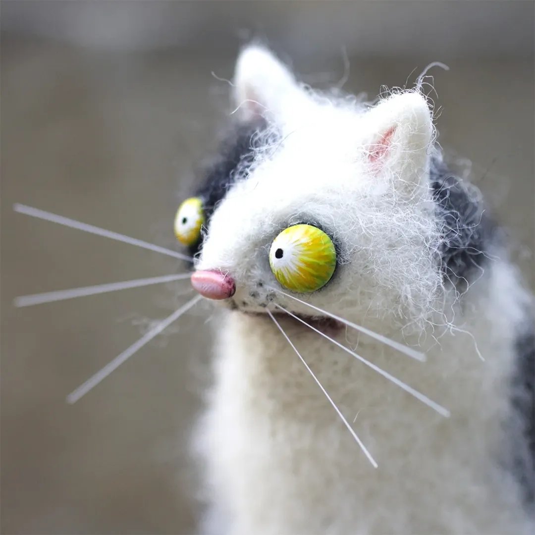 🔥Last Day: BUY 3 GET 1 FREE🎄🎁Wool Felt Familiars – Quirky Handmade Companions🐱