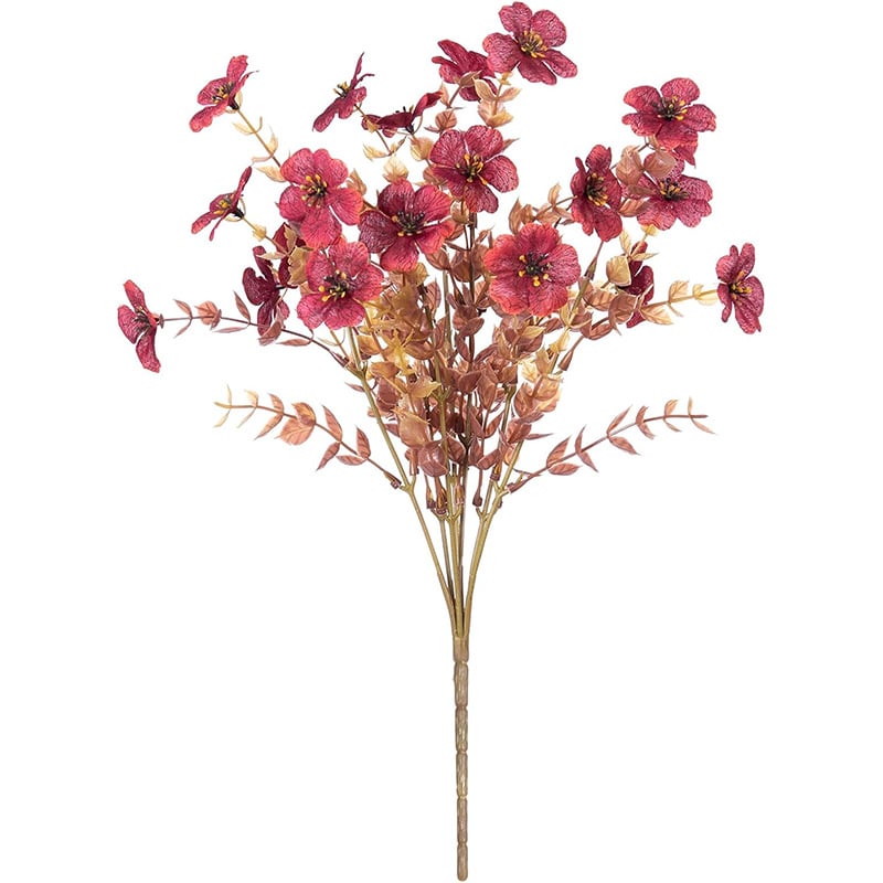💐 summerwins Colorful UV Resistant Fake Flower Bouquet 🌸 Decorative Artificial Floral Arrangement for Home, Garden, Party & Wedding Decor