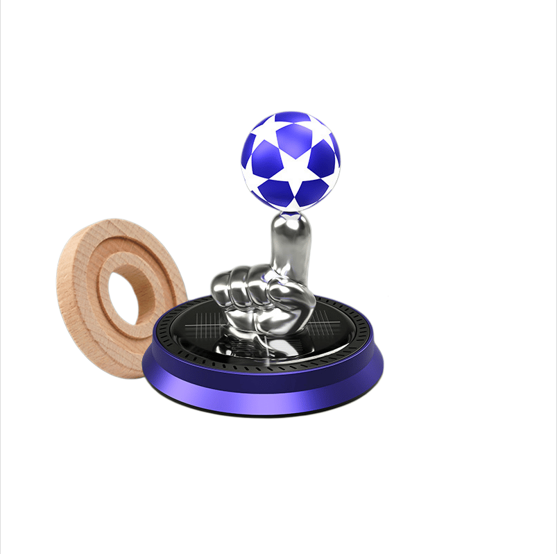 ⚽🚗Solar Rotating Football Car Air Freshener & Aromatherapy Diffuser – Reusable Ornament for Car, Office & Home