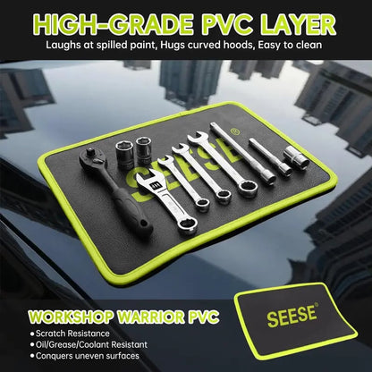🔧 3PC Flexible Magnetic Tool Tray Set – Non-Slip, Powerful Grip for Auto Repair & Workshop 🔩