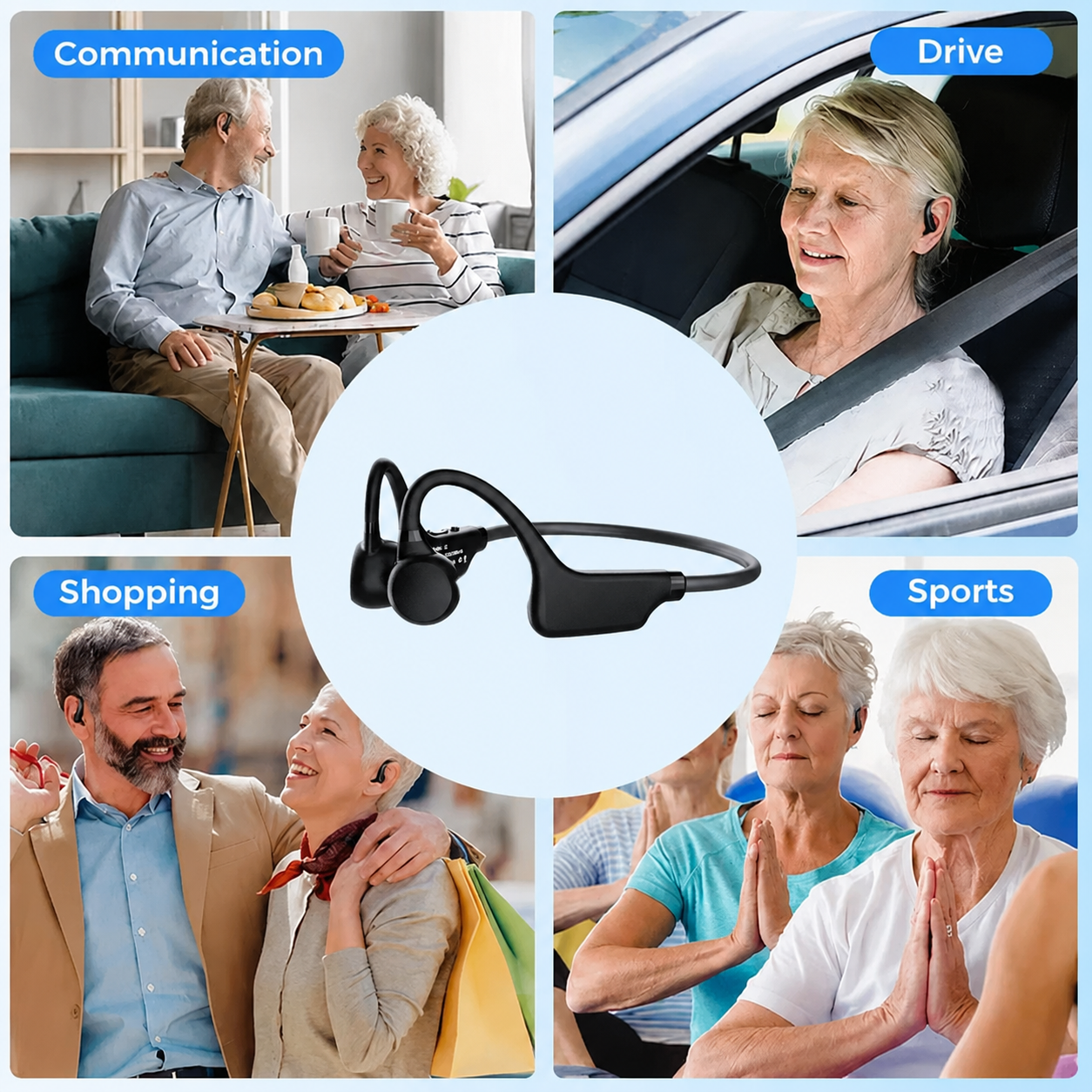 💖#1 THIS IS THE CLEAR WINNER!🔥Pryxo™ Bone Conduction Hearing Aids-Hear the sounds you should hear! ✅Made in the USA