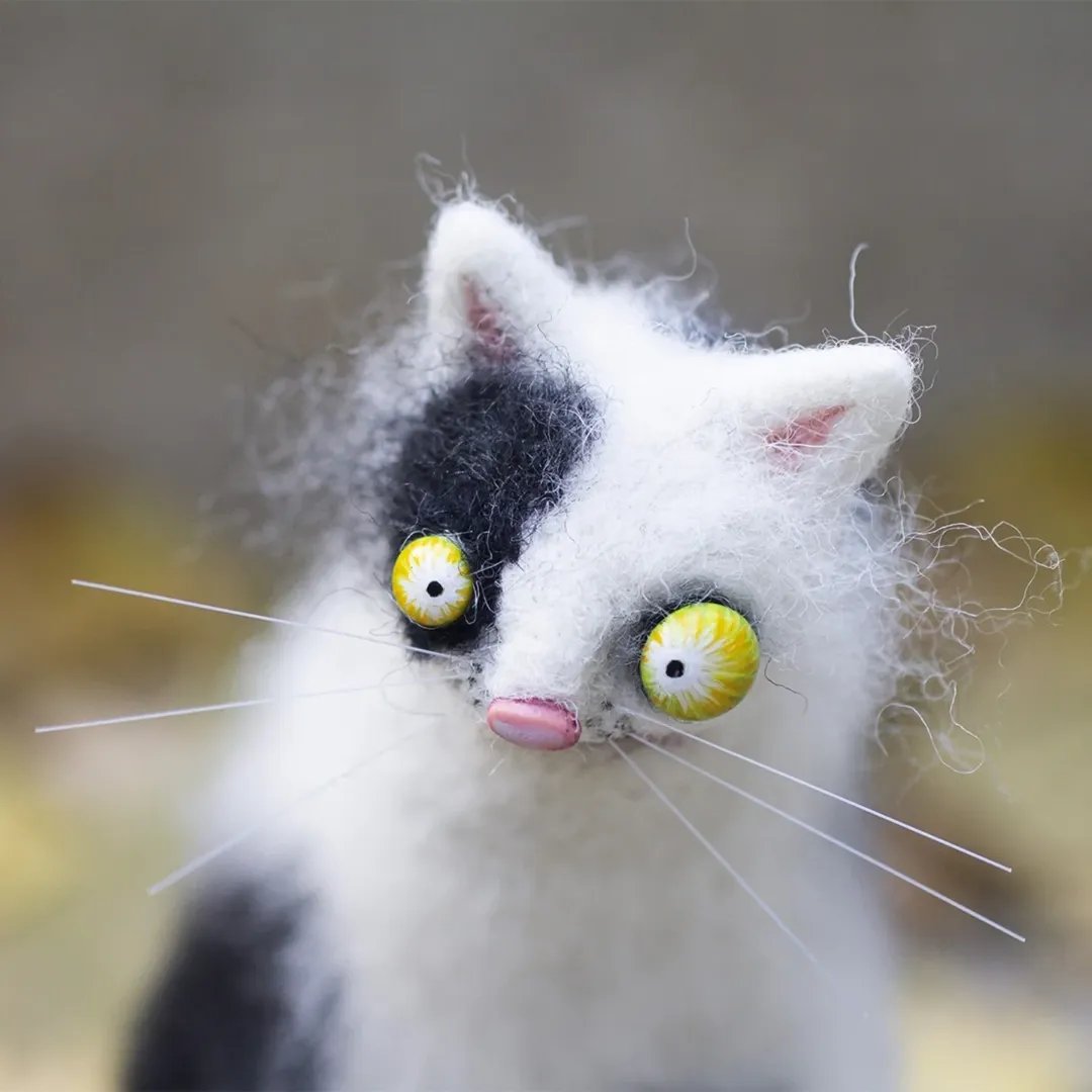 🔥Last Day: BUY 3 GET 1 FREE🎄🎁Wool Felt Familiars – Quirky Handmade Companions🐱