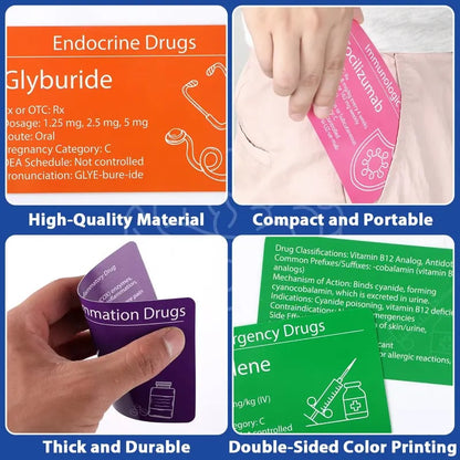💊300 Pharmacology Flash Cards for Nursing Students – Top Drug Study Cards for NCLEX, Pharmacy & Medical Exam Prep