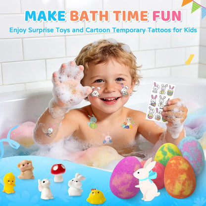 🥚Easter Surprise Bath Bombs for Kids🌈16-Pack