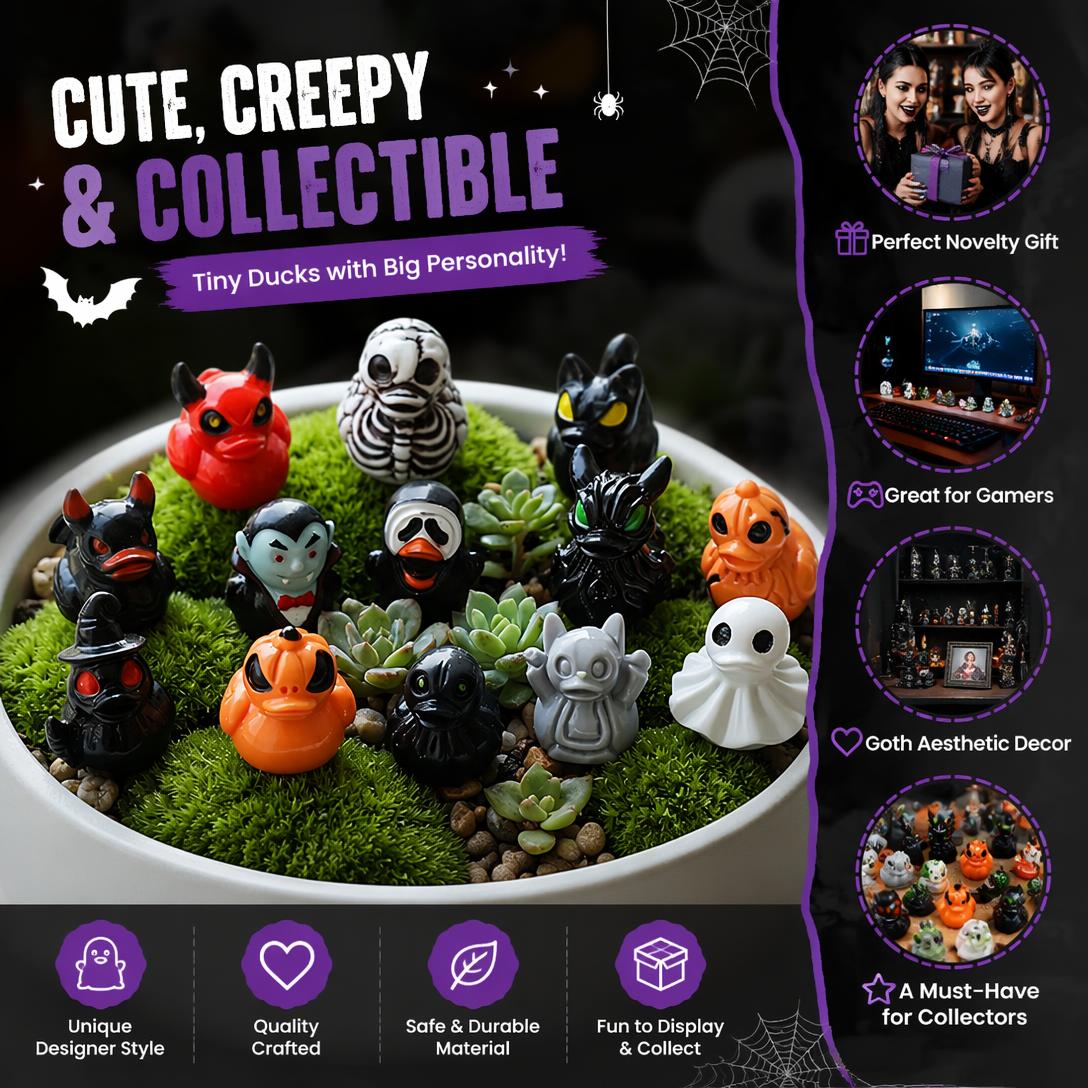 👻Mini Demon Ghost Skull Resin Duck Desktop Decoration Item