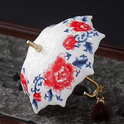 🔥50% OFF🔥 ☂️ Porcelain Umbrella Tea Infuser Set 🍵✨