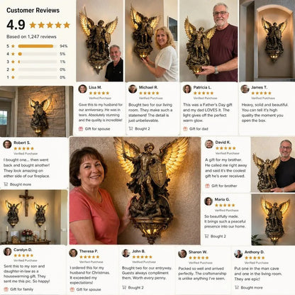 ⏰🕊️St. Michael Guardian Angel Wall Light