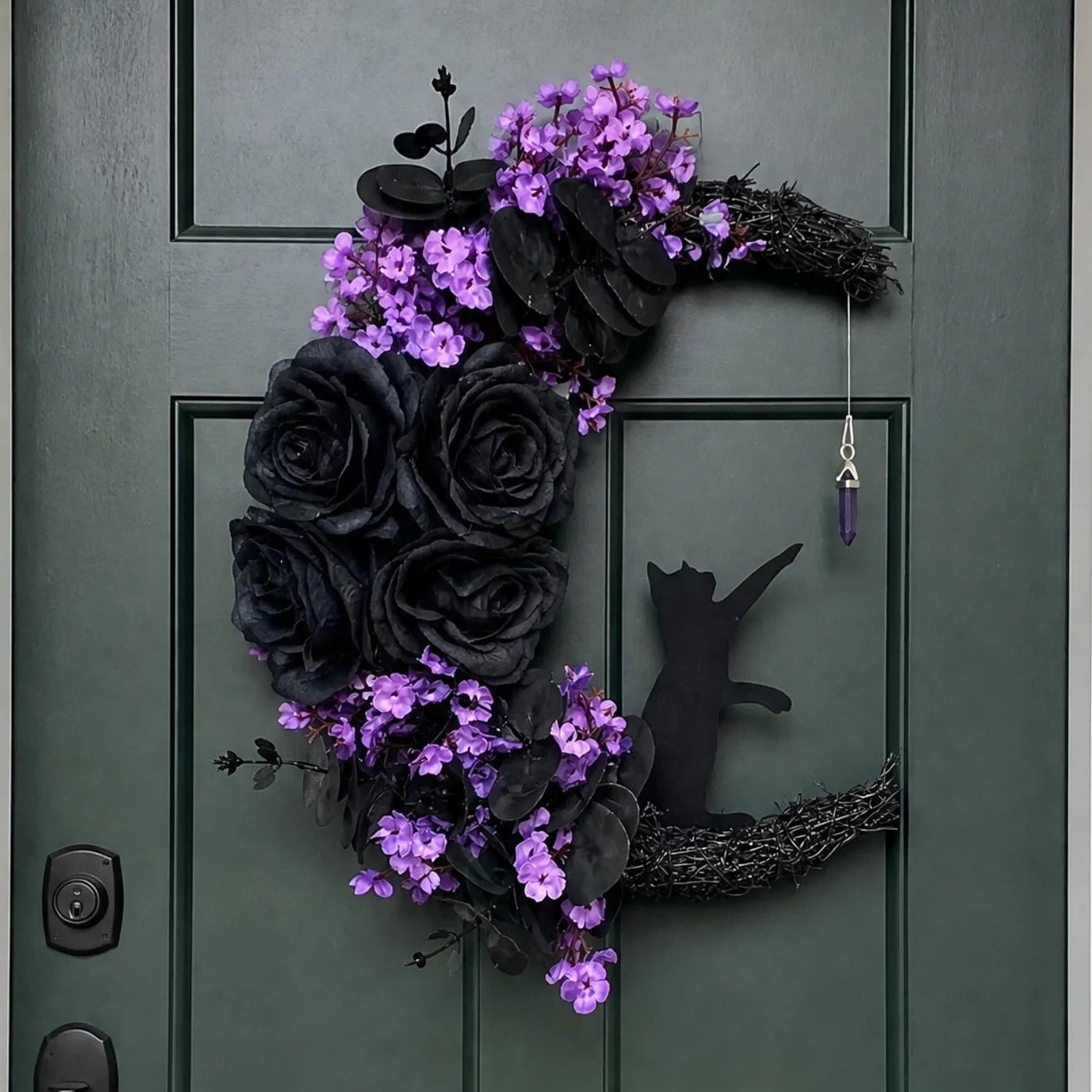 Handmade Halloween Cat Wreaths