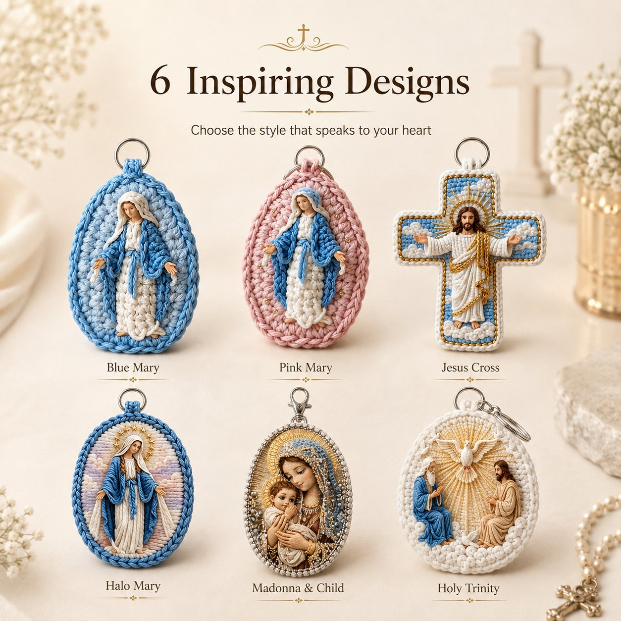 ✨ Handmade Sacred Key Charms | Devotion on the go🧶