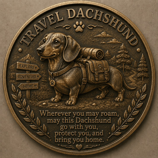 🐾 Travel Dachshund Lucky Coin