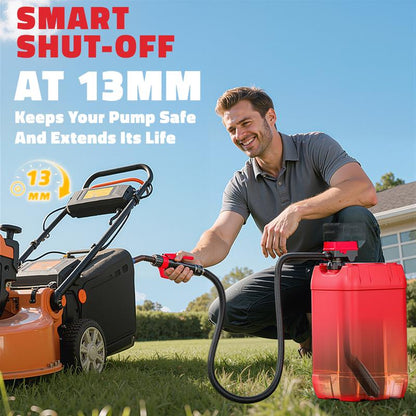 Cordless Fuel Transfer Pump Compatible with DeWalt 20V & Milwaukee 18V Batteries