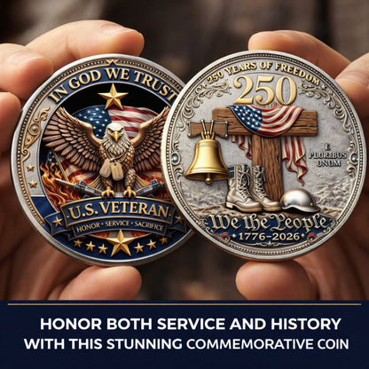 🔥Last Day 60% OFF 🔥 Honor America’s Heroes – 250 Years of Freedom Veteran Tribute Coin