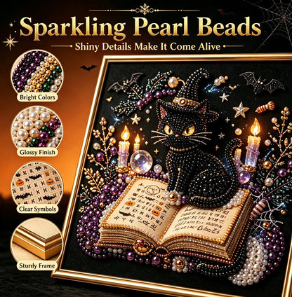 🔥 LAST DAY 49% OFF – 🖤 Premium 3D Pearl Dark Gothic Diamond Painting Art Kit | Luxury Flocked Canvas with Scratch-Resistant Non-Fading Pearl Beads DIY Dark Academia Decor 💀🕯️✨