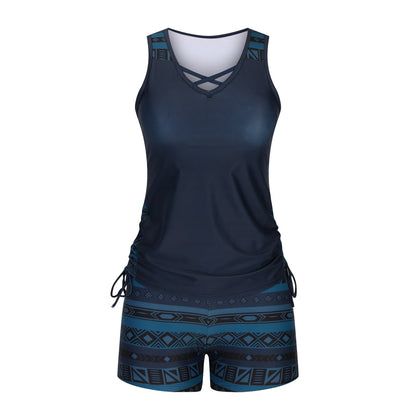 Women's Tummy Control Tankini Set with Built-In Bra – Flattering Boho Swimwear with Shorts🔥 Buy 2 Free Shipping