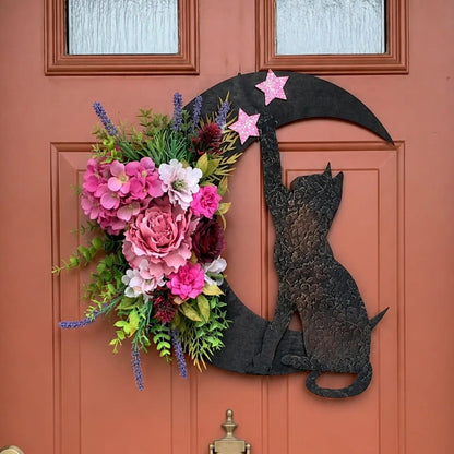 Handmade Halloween Cat Wreaths