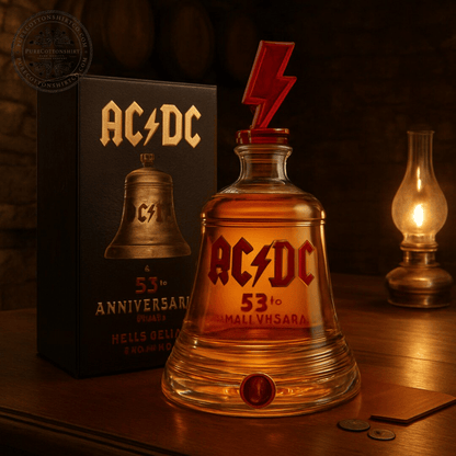 🔔AC/DC 53rd Anniversary Hell’s Bells Decanter Bottle | Rock‑n‑Roll Bar Collectible