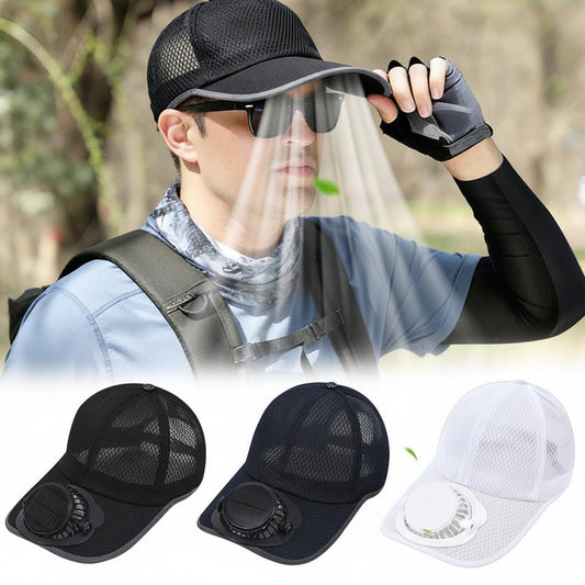 🧢2026 Pro Outdoor Cooling Hat: Dual-Power Fan Cap