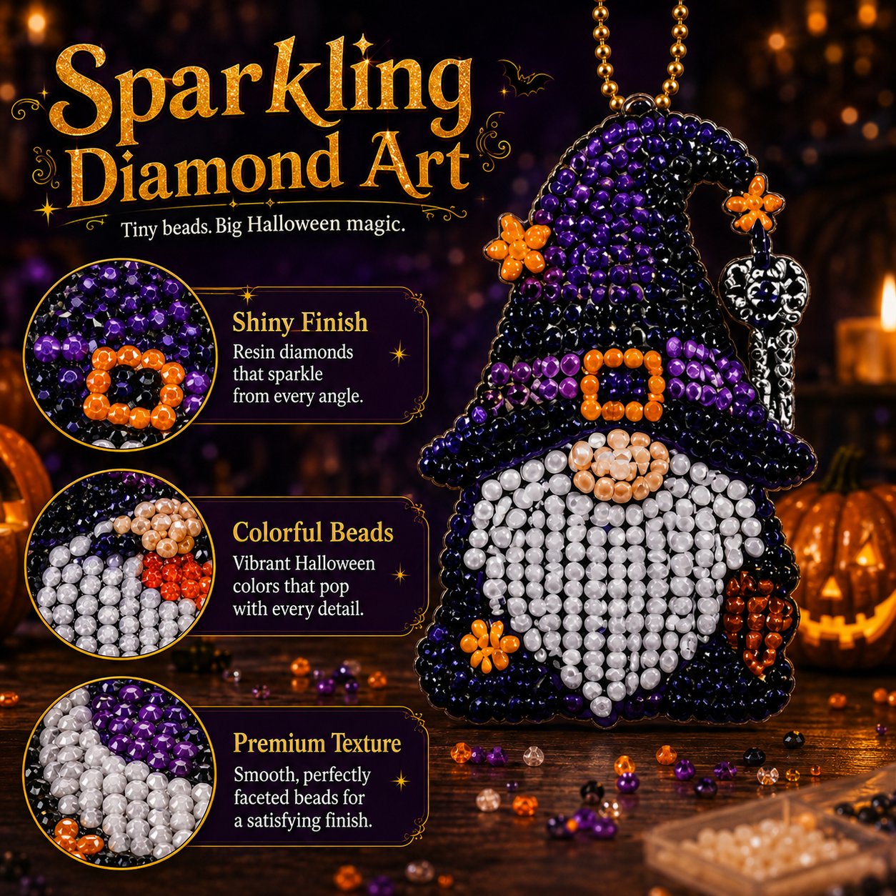 🎉✨ 31 Days of Gnome Surprises Halloween Diamond Painting Advent Calendar