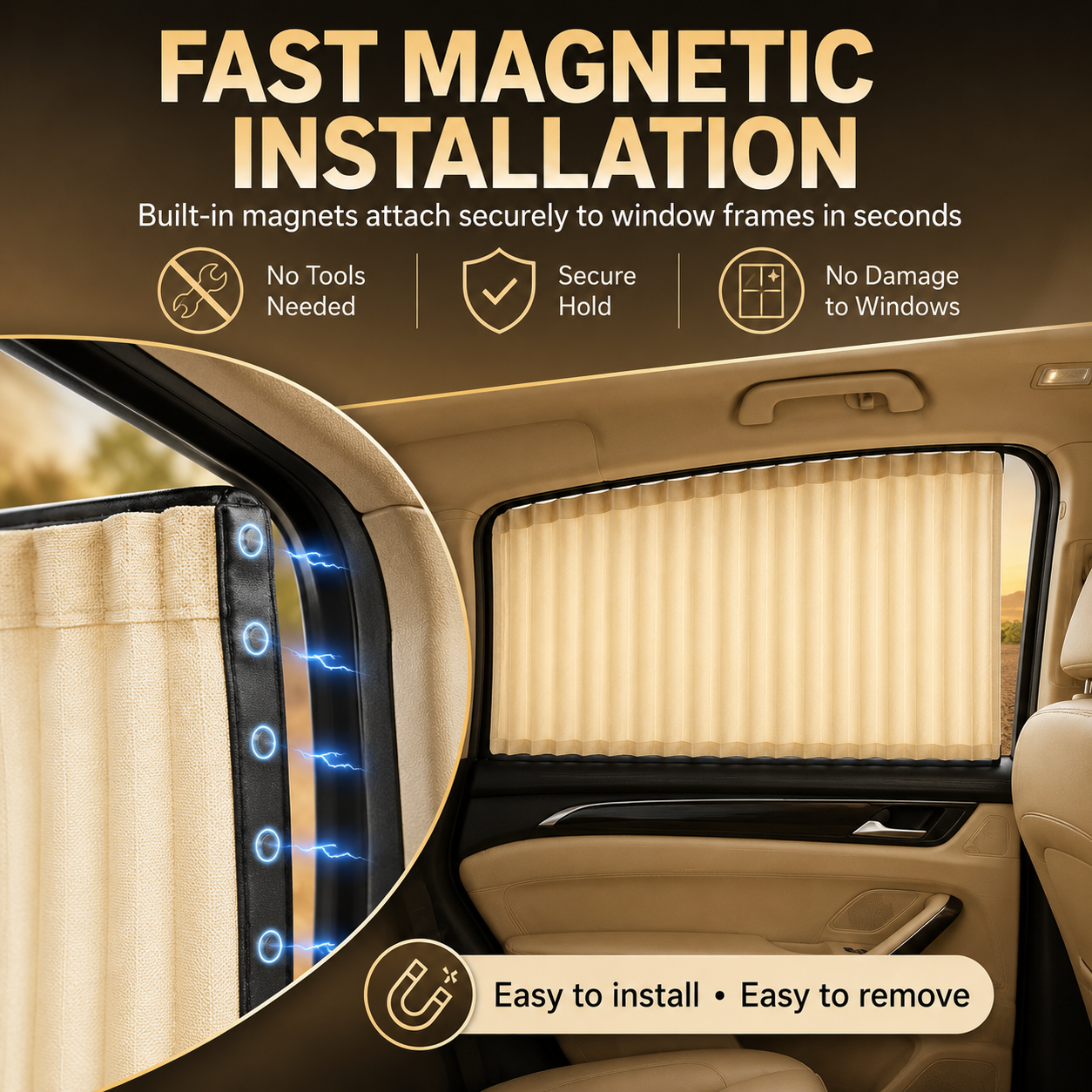 🔥LAST DAY 50% OFF -🌈Magnetic Privacy Window Curtains