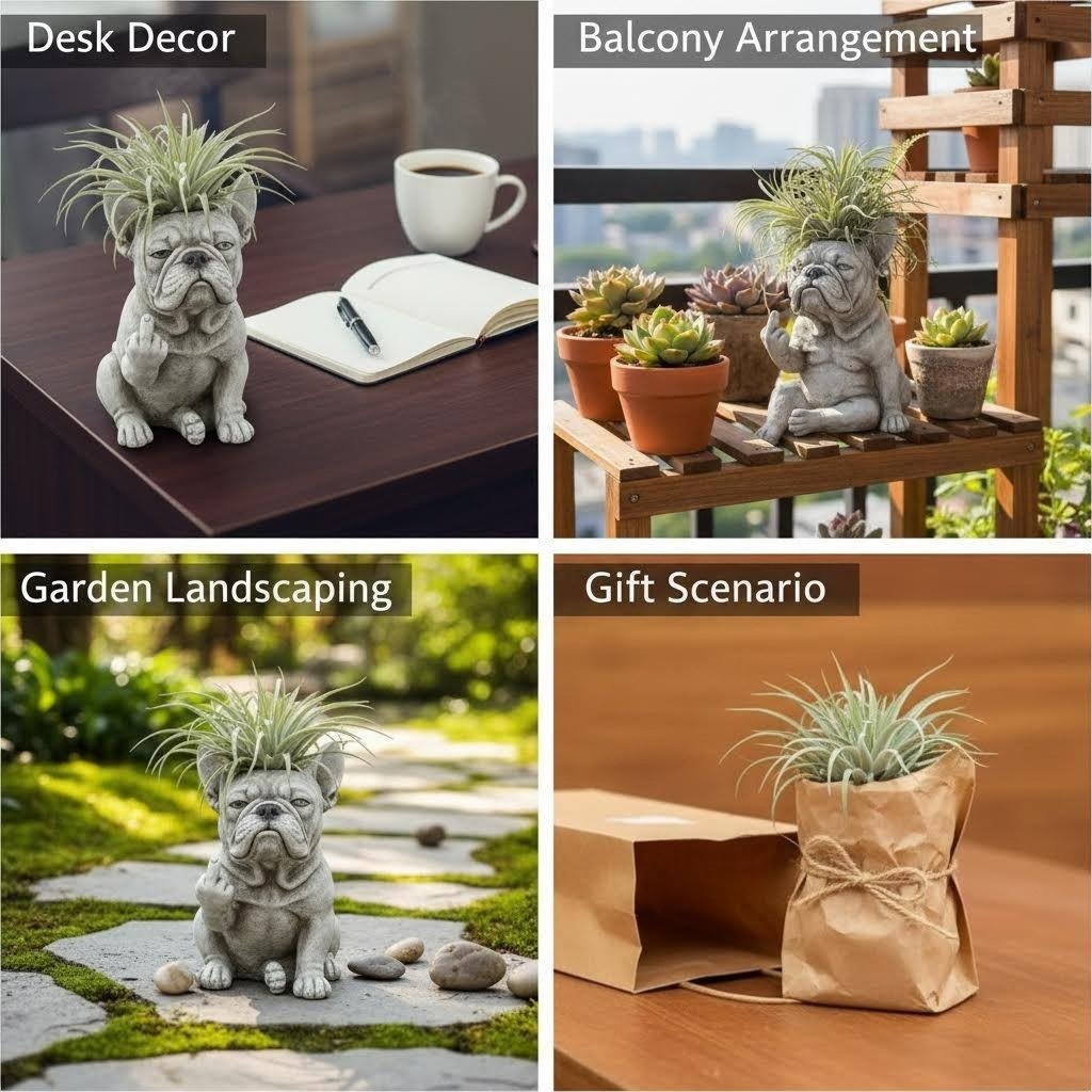🔥LAST DAY 50% OFF🐶Grumpy French Bulldog Planter🪴