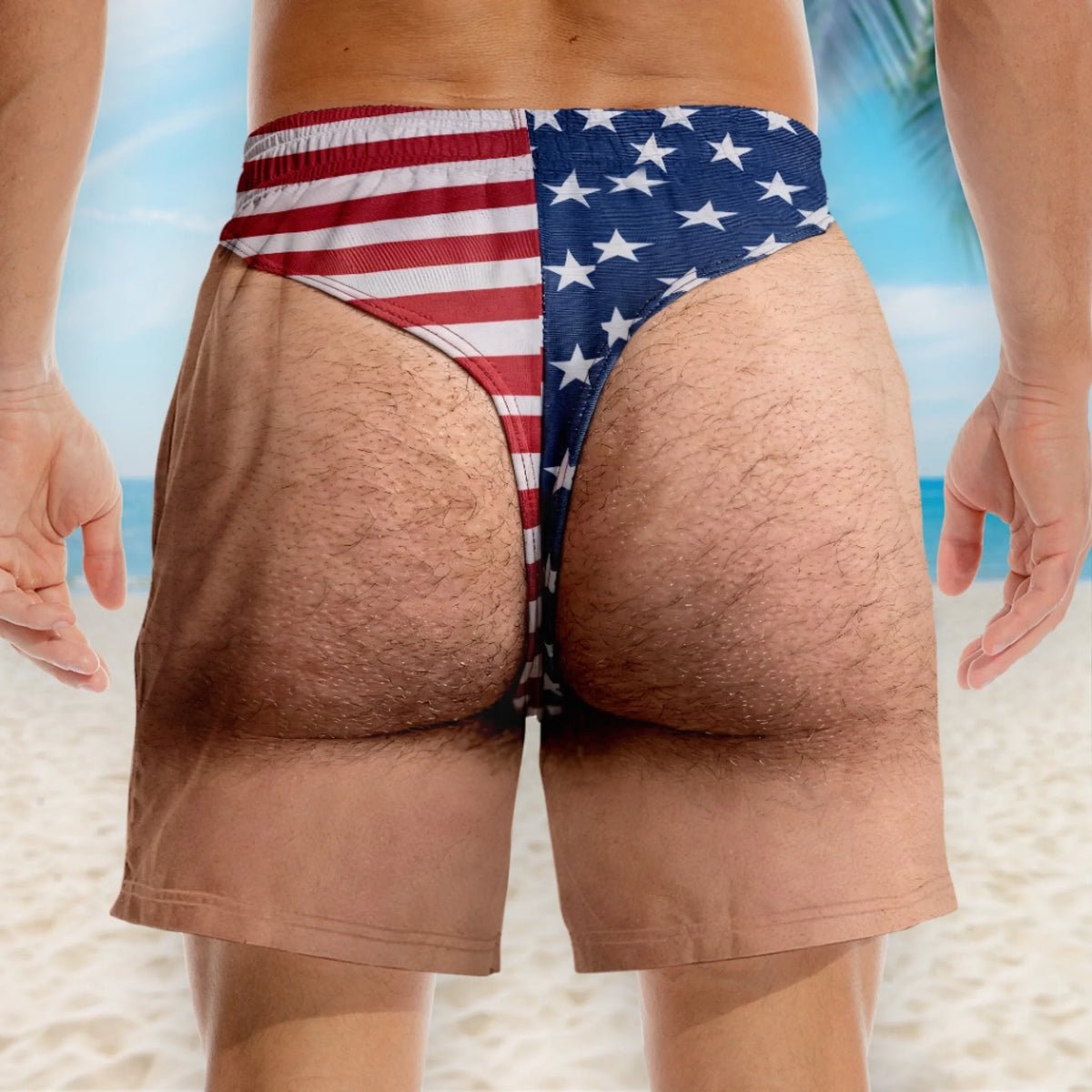 🇺🇸 Funny Patriotic Men’s Swim Trunks – Freedom & Chill Summer Beach Shorts 🏖️😎