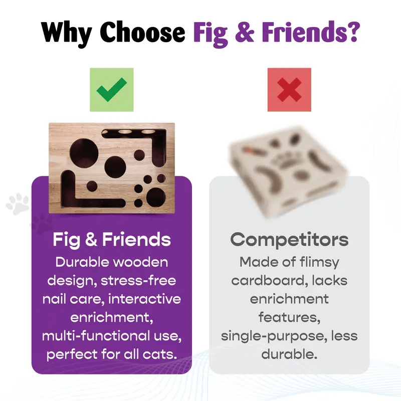 49%OFF 🎁🎄Cat Scratch Puzzle Enrichment Box: Nail File Stress Free Alternative to Clippers and Grinders