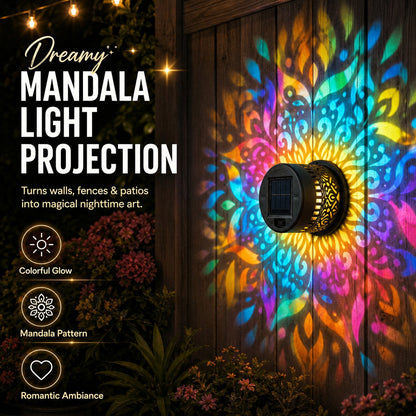 🔥Solar Mandala Projector Light Patio Ambient Decor