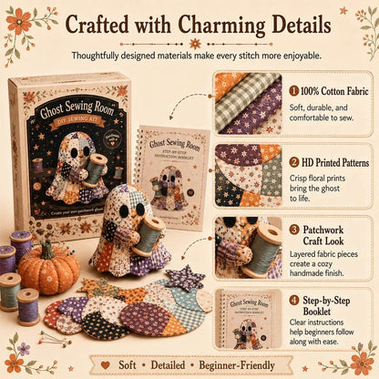 🔥LAST DAY 50% OFF - 👻Little Ghost’s Cozy Halloween DIY Patchwork Kit