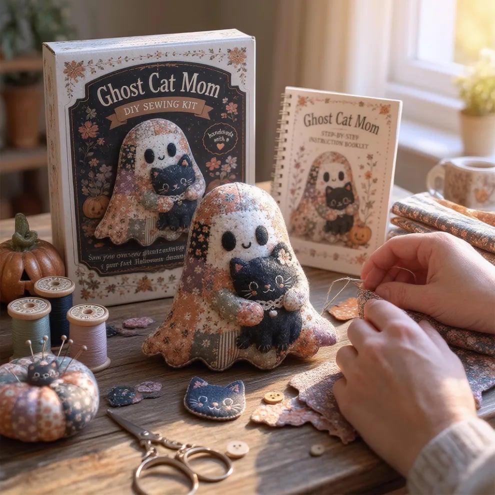 🔥LAST DAY 50% OFF - 👻Little Ghost’s Cozy Halloween DIY Patchwork Kit