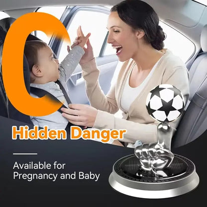 ⚽🚗Solar Rotating Football Car Air Freshener & Aromatherapy Diffuser – Reusable Ornament for Car, Office & Home