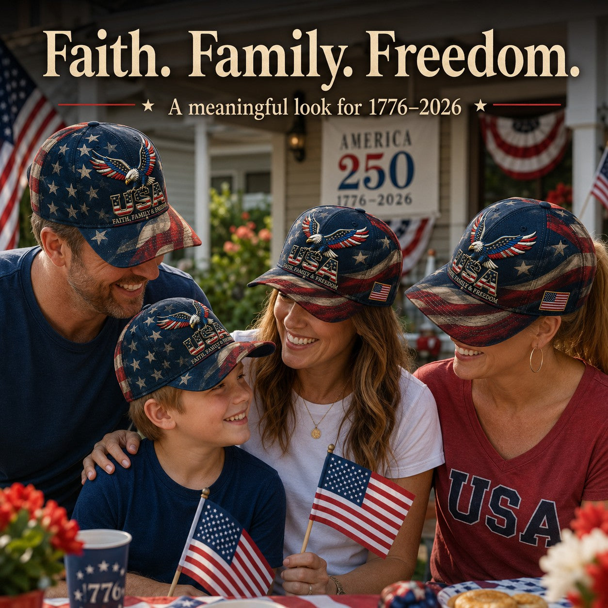 Last Day 70% OFF - USA Faith, Family & Freedom Cap